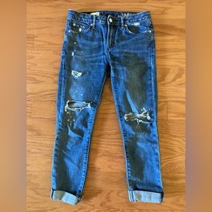 GAP distressed crop jeans